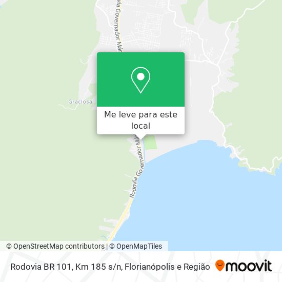 Rodovia BR 101, Km 185 s/n mapa