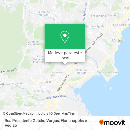 Rua Presidente Getúlio Vargas mapa