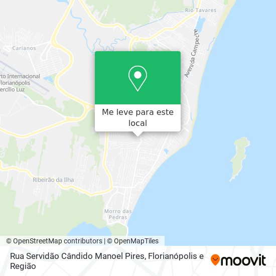 Rua Servidão Cândido Manoel Pires mapa