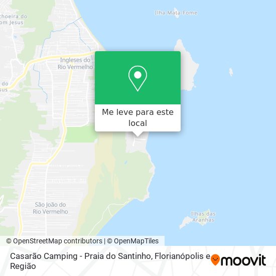 Casarão Camping - Praia do Santinho mapa