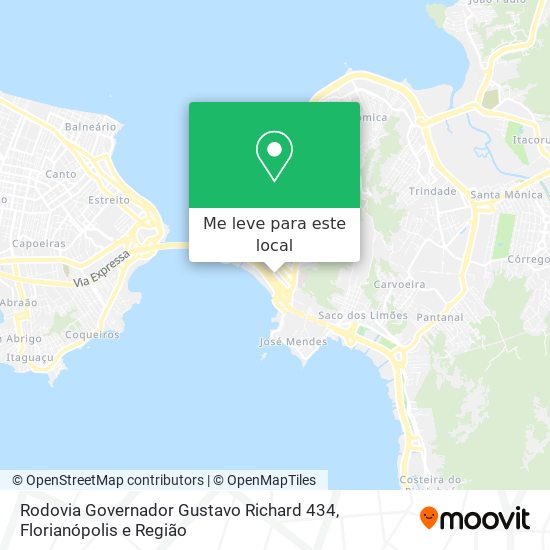 Rodovia Governador Gustavo Richard 434 mapa