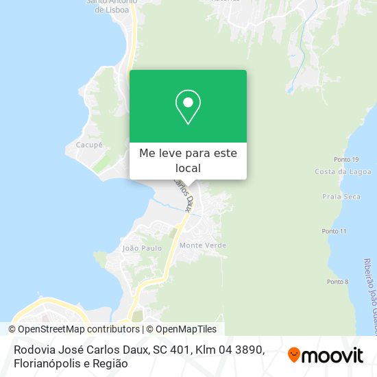 Rodovia José Carlos Daux, SC 401, Klm 04 3890 mapa