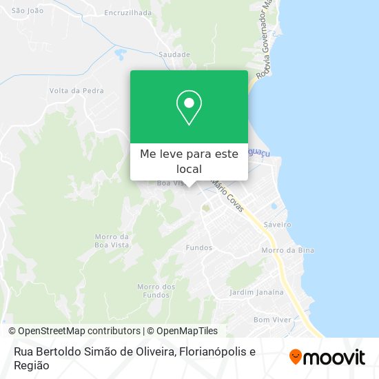 Rua Bertoldo Simão de Oliveira mapa