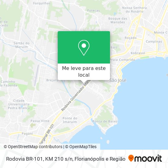 Rodovia BR-101, KM 210 s/n mapa