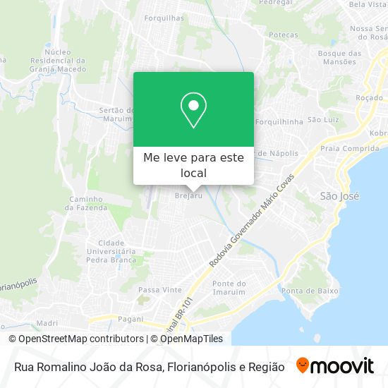 Rua Romalino João da Rosa mapa