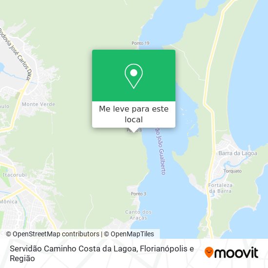 Servidão Caminho Costa da Lagoa mapa