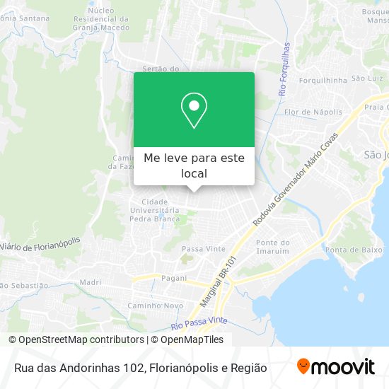 Rua das Andorinhas 102 mapa