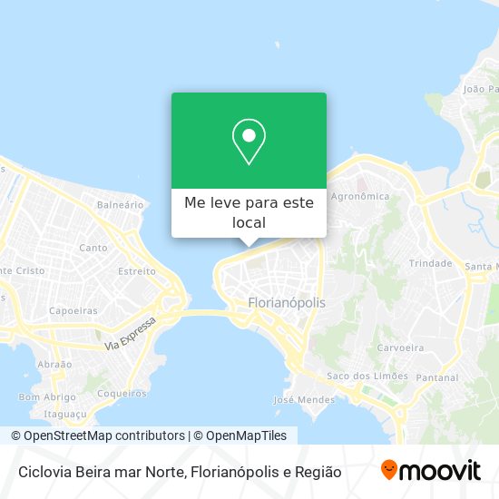 Ciclovia Beira mar Norte mapa