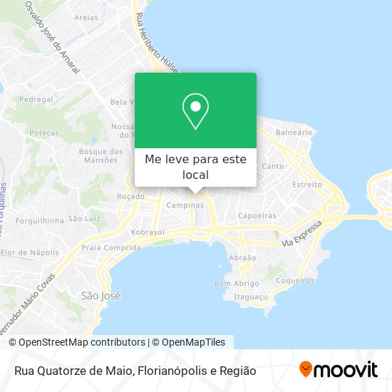 Rua Quatorze de Maio mapa