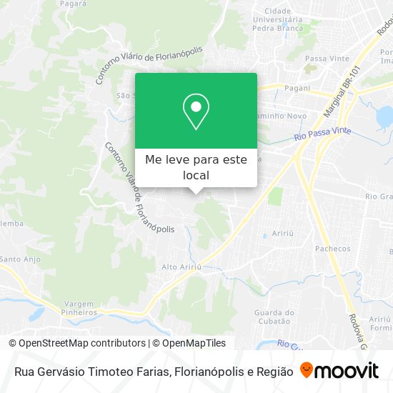Rua Gervásio Timoteo Farias mapa