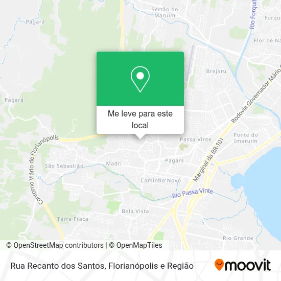 Rua Recanto dos Santos mapa