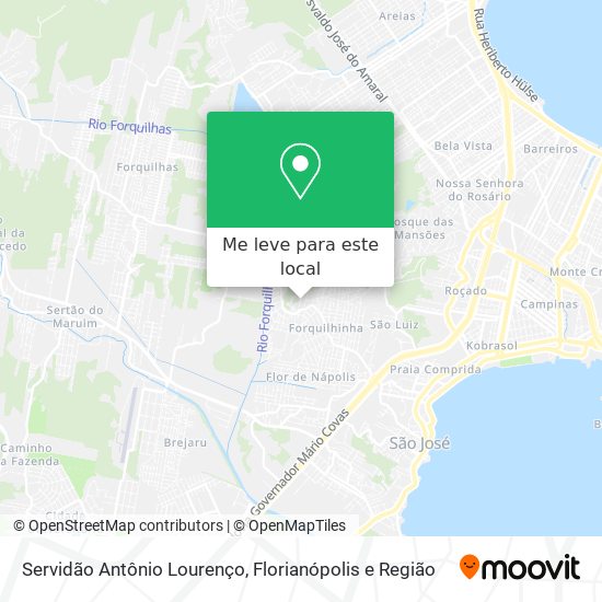 Servidão Antônio Lourenço mapa