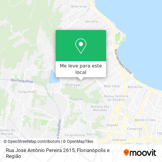 Rua José Antônio Pereira 2615 mapa