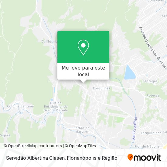 Servidão Albertina Clasen mapa
