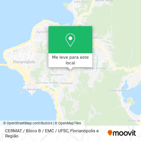 CERMAT / Bloco B / EMC / UFSC mapa