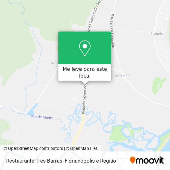 Restaurante Três Barras mapa