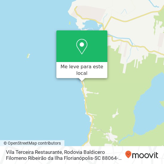 Vila Terceira Restaurante, Rodovia Baldicero Filomeno Ribeirão da Ilha Florianópolis-SC 88064-002 Brasil mapa