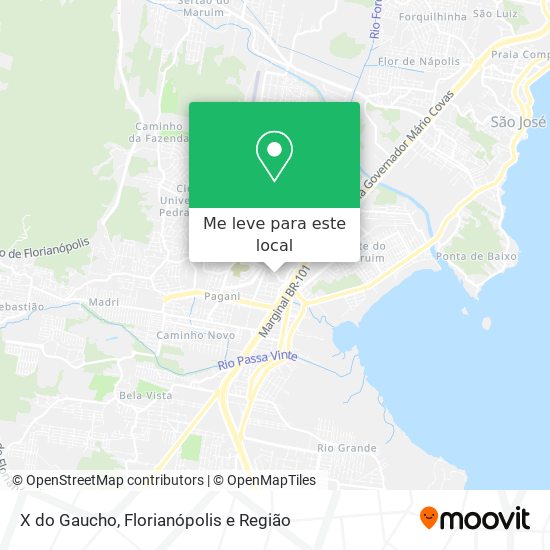 X do Gaucho mapa