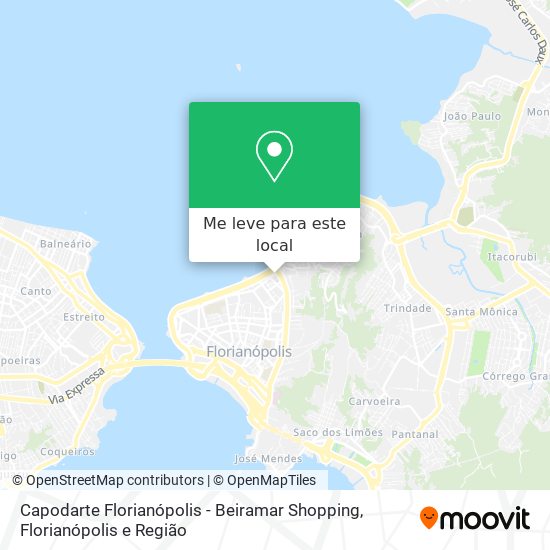 Capodarte Florianópolis - Beiramar Shopping mapa