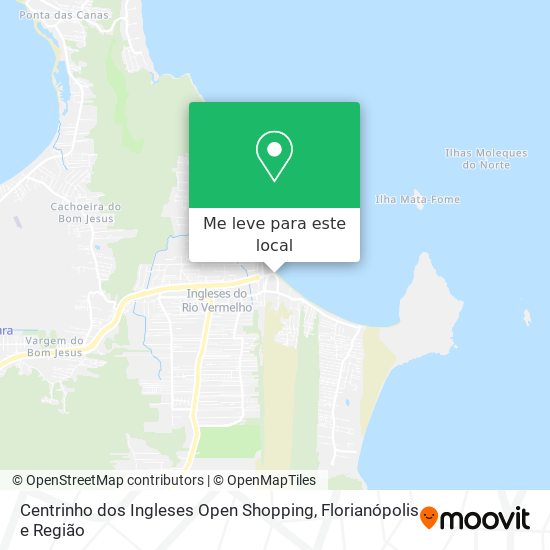 Centrinho dos Ingleses Open Shopping mapa