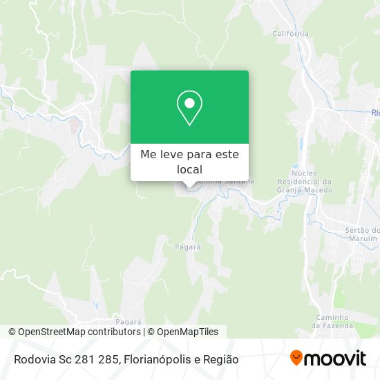 Rodovia Sc 281 285 mapa