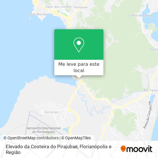 Elevado da Costeira do Pirajubaé mapa