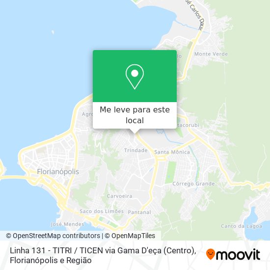 Linha 131 - TITRI / TICEN via Gama D'eça (Centro) mapa