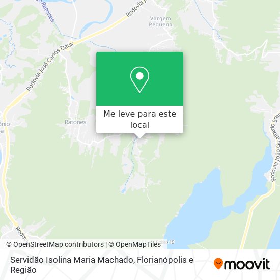 Servidão Isolina Maria Machado mapa