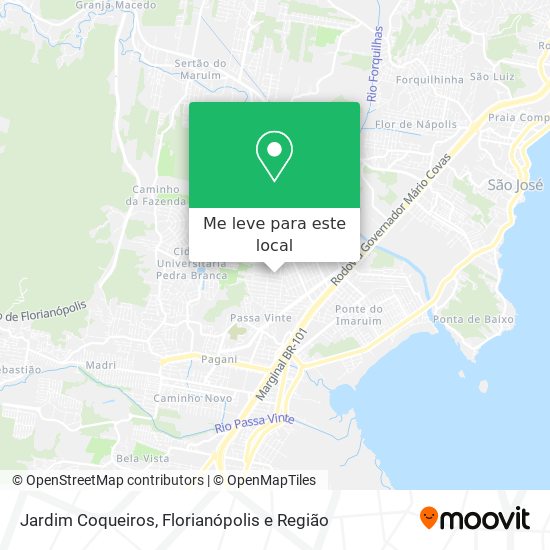 Jardim Coqueiros mapa