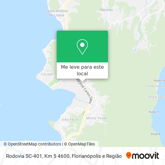 Rodovia SC-401, Km 5 4600 mapa