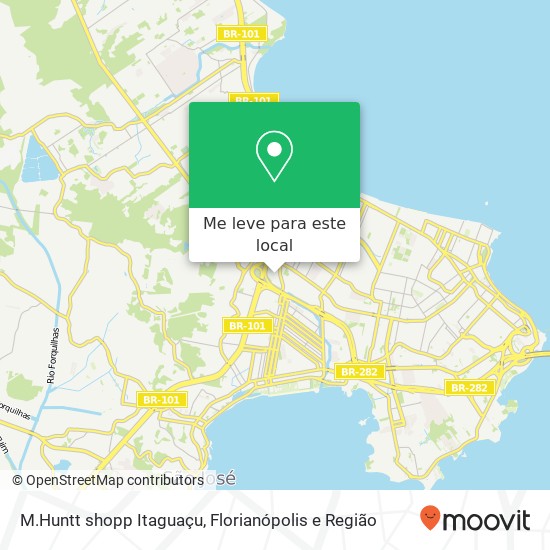 M.Huntt shopp Itaguaçu mapa
