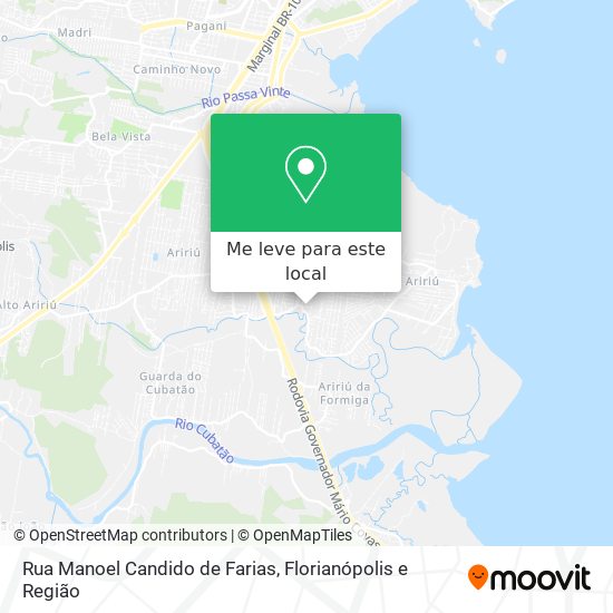 Rua Manoel Candido de Farias mapa