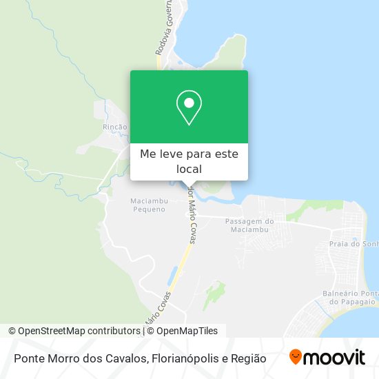 Ponte Morro dos Cavalos mapa
