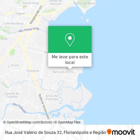 Rua José Valério de Souza 32 mapa