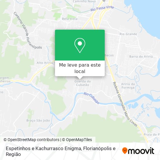 Espetinhos e Kachurrasco Enigma mapa