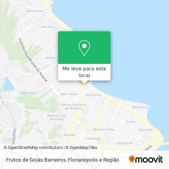 Frutos de Goiás Barreiros mapa