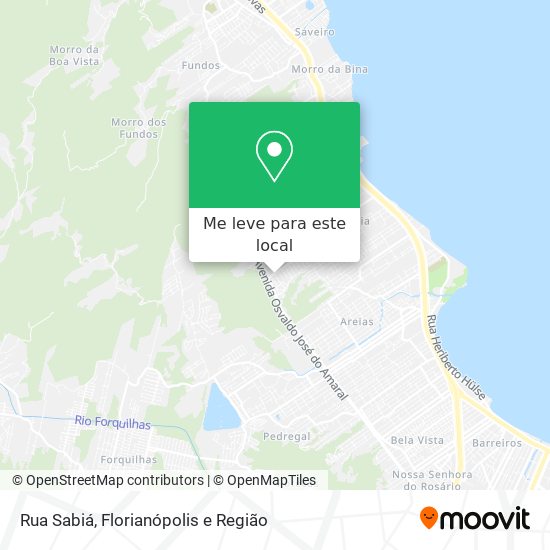 Rua Sabiá mapa