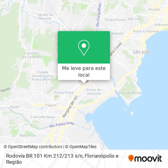 Rodovia BR 101 Km 212/213 s/n mapa