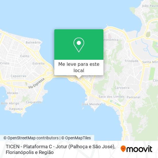 TICEN - Plataforma C - Jotur (Palhoça e São José) mapa