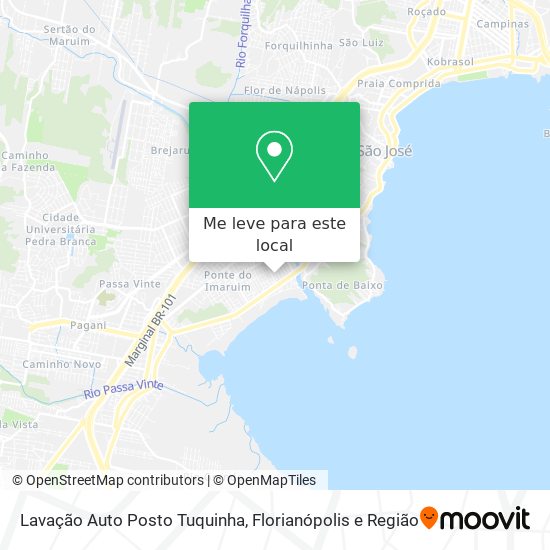 Lavação Auto Posto Tuquinha mapa