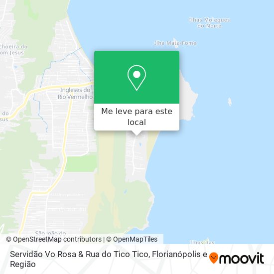 Servidão Vo Rosa & Rua do Tico Tico mapa