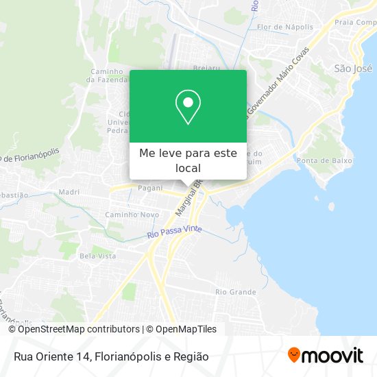 Rua Oriente 14 mapa