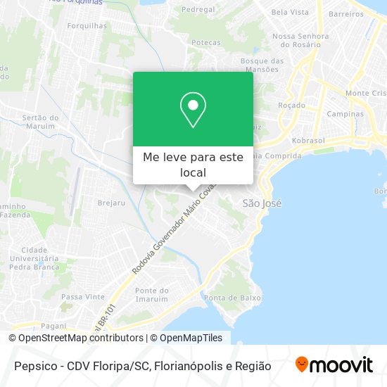 Pepsico - CDV Floripa/SC mapa