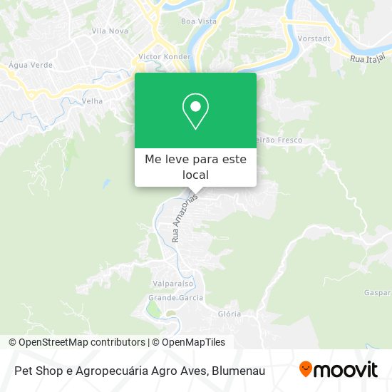 Pet Shop e Agropecuária Agro Aves mapa