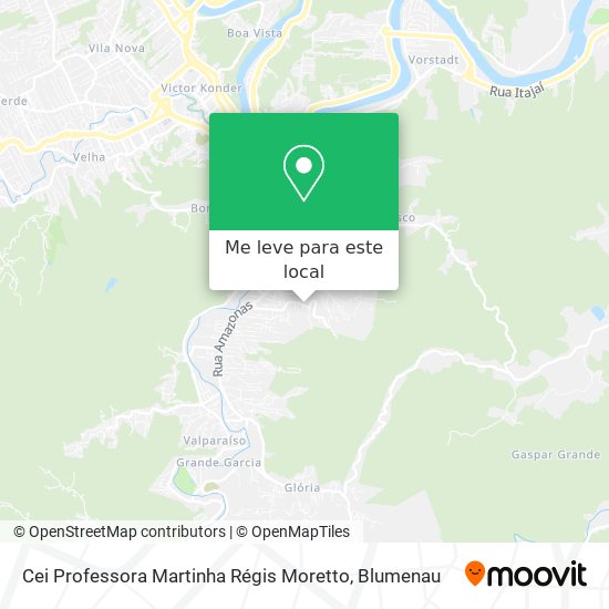 Cei Professora Martinha Régis Moretto mapa