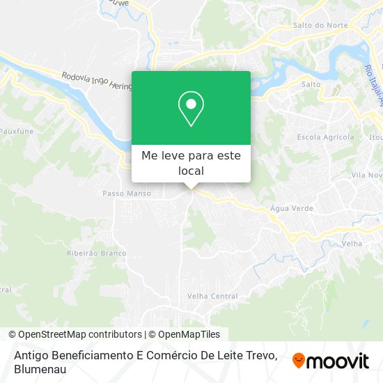 Antigo Beneficiamento E Comércio De Leite Trevo mapa