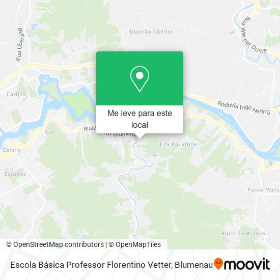 Escola Básica Professor Florentino Vetter mapa