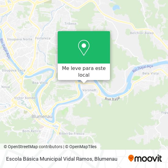 Escola Básica Municipal Vidal Ramos mapa