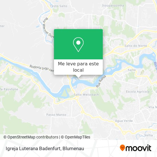 Igreja Luterana Badenfurt mapa
