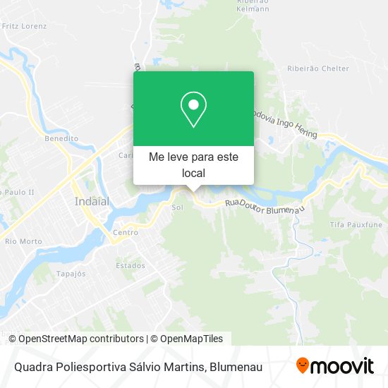 Quadra Poliesportiva Sálvio Martins mapa